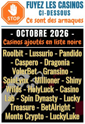 Liste noire des casinos en ligne (arnaques). Liste noire des casinos en ligne (arnaques).