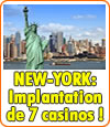 New-York mise sur les casinos : 7 implantations prévues.