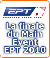 David Vamplew, le challenger remporte la mise à la finale du Main Event de l'EPT 2010.