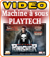 Punisher War Zone de Playtech, Frank Castle sur une machine à sous.