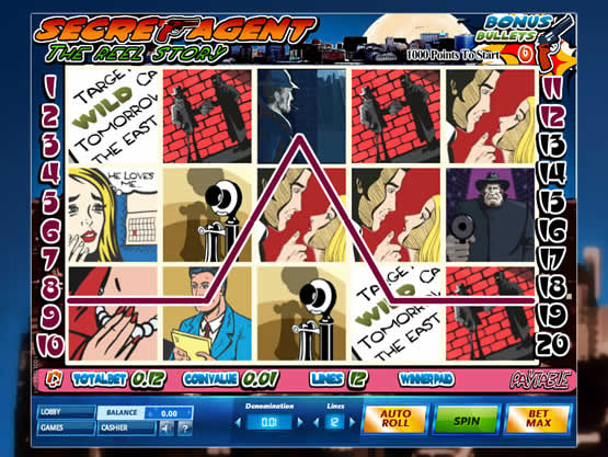 Secret Agent est une slot qui exploite le thème du polar.