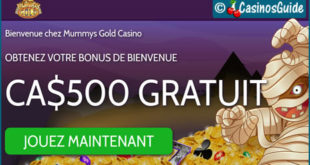 Casino Mummys Gold, encore un site qualitatif de machines à sous Microgaming.