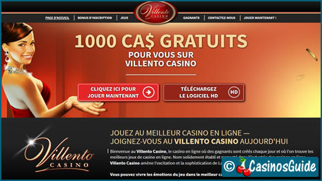 Villento, kasino Microgaming yang menawarkan bonus 1000 €/$/£/C$.