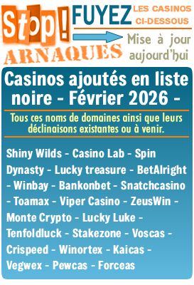 Liste noire des casinos en ligne (arnaques). Liste noire des casinos en ligne (arnaques).
